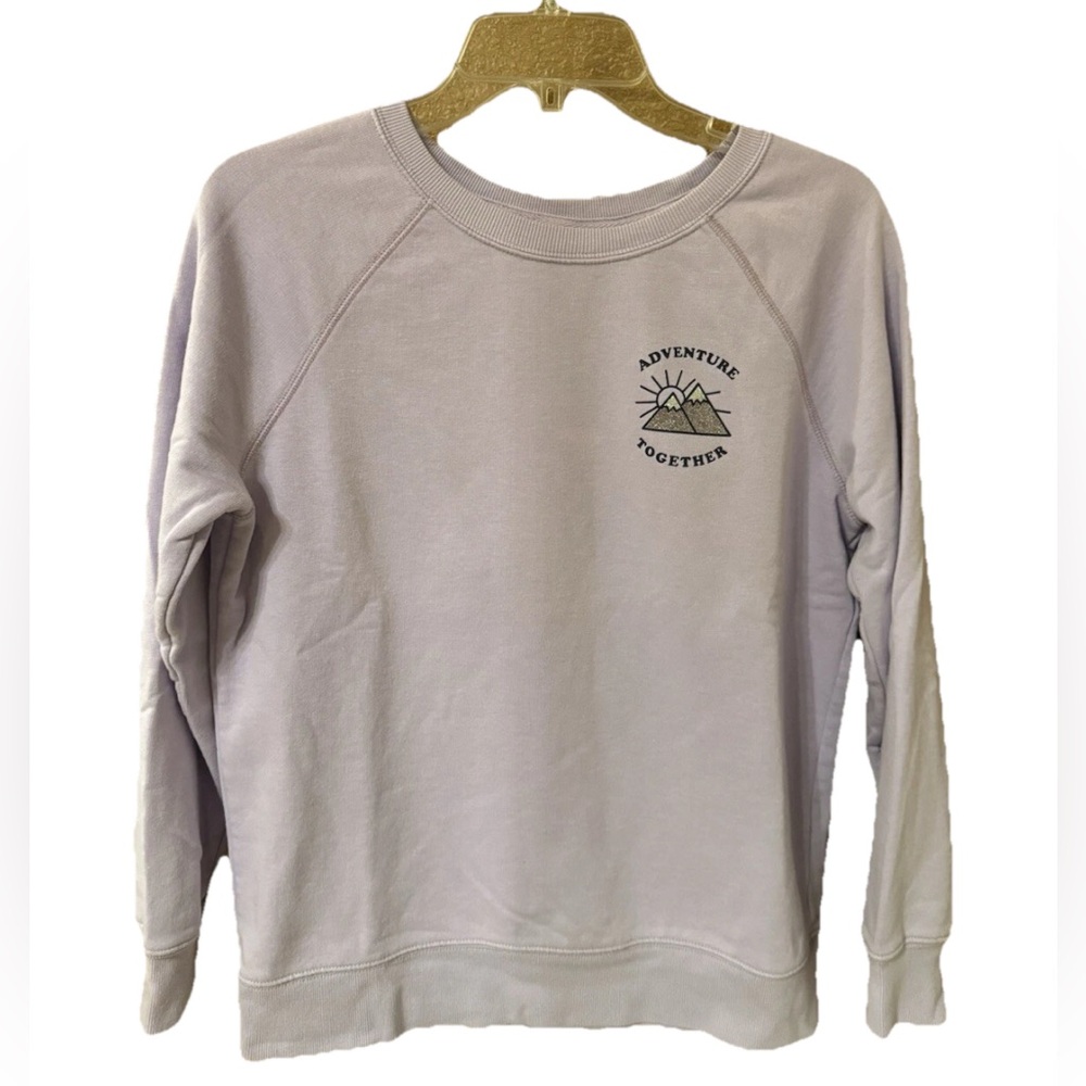 Old Navy Women’s Lavender Light Purple “Adventure Together” Sweatshirt Size S